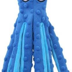 Octopus Dog Toy with Squeaky, Pleated Plush Toy without Stuffing for Dogs, Dog Toy, Dinosaur, Small, Medium and Large Dogs (4 Colors), Blue Octopus Dog Toy with Squeaky, Pleated Plush Toy without Stuffing for Dogs, Dog Toy, Dinosaur, Small, Medium and Large Dogs (4 Colors), Blue