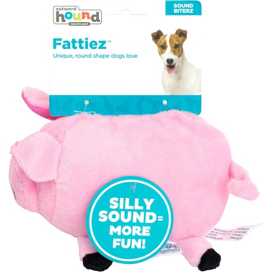 Outward Hound Fattiez Round Squeaky Sounds Plush Dog Toy Outward Hound Fattiez Round Squeaky Sounds Plush Dog Toy