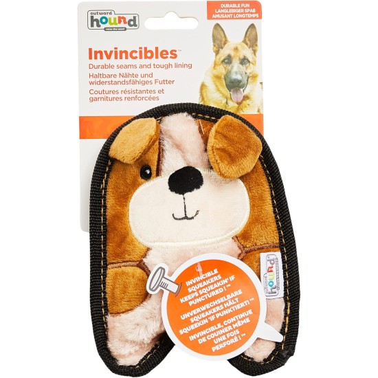 Outward Hound Invincibles Mini - Dog Toy - Plush Toy Puppy - Brown - XS Outward Hound Invincibles Mini - Dog Toy - Plush Toy Puppy - Brown - XS