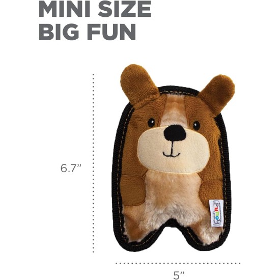 Outward Hound Invincibles Mini - Dog Toy - Plush Toy Puppy - Brown - XS Outward Hound Invincibles Mini - Dog Toy - Plush Toy Puppy - Brown - XS