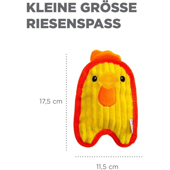 Outward Hound Invincibles Minis - Quietsch-Hundespielzeug - Mini-Huhn - strapazierfähig - Gelb - XS Outward Hound Invincibles Minis - Quietsch-Hundespielzeug - Mini-Huhn - strapazierfähig - Gelb - XS