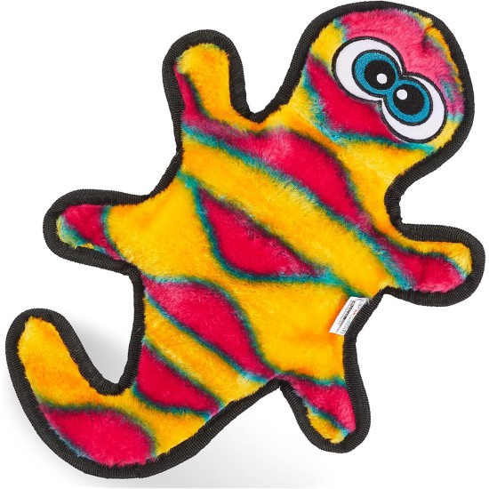 Outward Hound Kyjen 32071 Invincibles Plush Gecko without Stuffing, Durable Dog Toy, Squeaky Toy with 2 Squeakers, Small, Red/Orange Outward Hound Kyjen 32071 Invincibles Plush Gecko without Stuffing, Durable Dog Toy, Squeaky Toy with 2 Squeakers, Small, Red/Orange