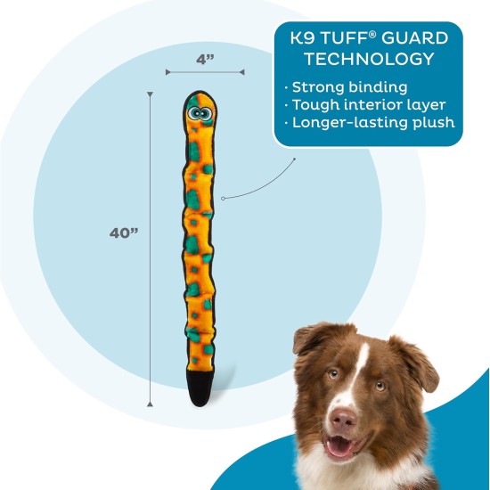 Outward Hound Kyjen 32071 Invincibles Plush Gecko without Stuffing, Durable Dog Toy, Squeaky Toy with 2 Squeakers, Small, Red/Orange Outward Hound Kyjen 32071 Invincibles Plush Gecko without Stuffing, Durable Dog Toy, Squeaky Toy with 2 Squeakers, Small, Red/Orange
