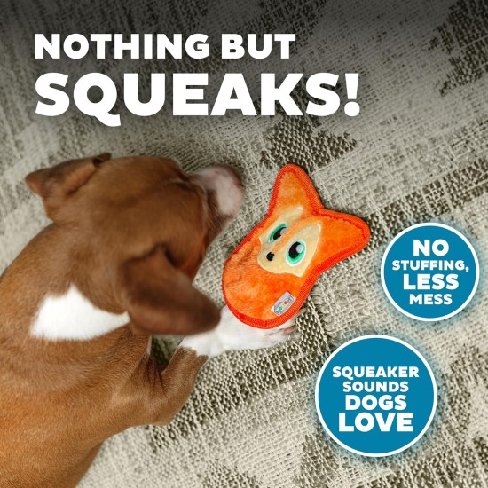 Outward Hound Kyjen 32071 Invincibles Plush Gecko without Stuffing, Durable Dog Toy, Squeaky Toy with 2 Squeakers, Small, Red/Orange Outward Hound Kyjen 32071 Invincibles Plush Gecko without Stuffing, Durable Dog Toy, Squeaky Toy with 2 Squeakers, Small, Red/Orange