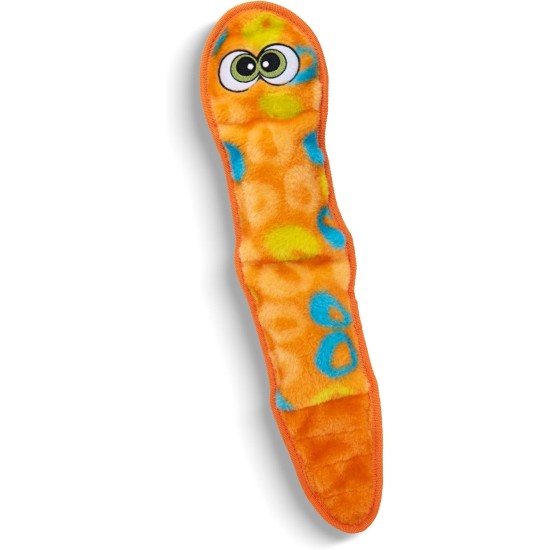 Outward Hound Kyjen 32071 Invincibles Plush Gecko without Stuffing, Durable Dog Toy, Squeaky Toy with 2 Squeakers, Small, Red/Orange Outward Hound Kyjen 32071 Invincibles Plush Gecko without Stuffing, Durable Dog Toy, Squeaky Toy with 2 Squeakers, Small, Red/Orange