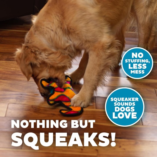 Outward Hound Kyjen 32071 Invincibles Plush Gecko without Stuffing, Durable Dog Toy, Squeaky Toy with 2 Squeakers, Small, Red/Orange Outward Hound Kyjen 32071 Invincibles Plush Gecko without Stuffing, Durable Dog Toy, Squeaky Toy with 2 Squeakers, Small, Red/Orange