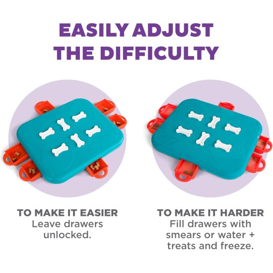 Outward Hound Nina Ottosson Dog Hide N’ Slide, Interactive Dog Toy for Treats, Purple Outward Hound Nina Ottosson Dog Hide N’ Slide, Interactive Dog Toy for Treats, Purple