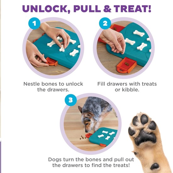 Outward Hound Nina Ottosson Dog Worker, Interactive Dog Toy for Treats, Light Brown Outward Hound Nina Ottosson Dog Worker, Interactive Dog Toy for Treats, Light Brown