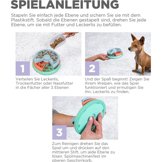 Outward Hound Nina Ottosson Puppy Smart, Interactive Treat Thinking Toy for Dogs, Blue Outward Hound Nina Ottosson Puppy Smart, Interactive Treat Thinking Toy for Dogs, Blue