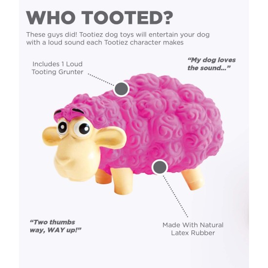 Outward Hound Tootiez Latex Sheep Grunting Dog Toy Outward Hound Tootiez Latex Sheep Grunting Dog Toy