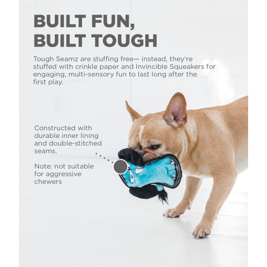 Outward Hound Tough Seamz Elephant Plush Dog Toy, Small Outward Hound Tough Seamz Elephant Plush Dog Toy, Small