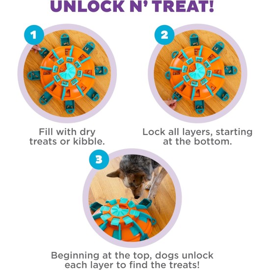 Outward Hound by Nina Ottosson Tower of Treats Level 4 Expert Dog Treat Jigsaw Puzzle for Activity - Orange Outward Hound by Nina Ottosson Tower of Treats Level 4 Expert Dog Treat Jigsaw Puzzle for Activity - Orange