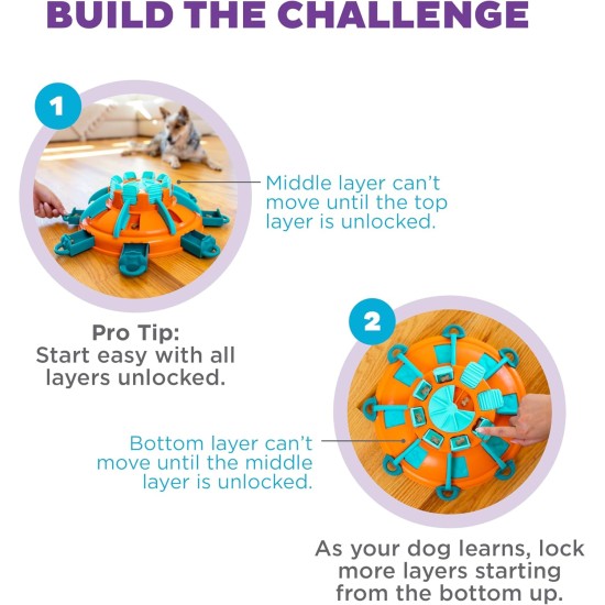 Outward Hound by Nina Ottosson Tower of Treats Level 4 Expert Dog Treat Jigsaw Puzzle for Activity - Orange Outward Hound by Nina Ottosson Tower of Treats Level 4 Expert Dog Treat Jigsaw Puzzle for Activity - Orange