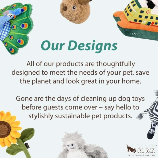 P.L.A.Y. Cute Plush Dog Toys - Birthday Party Themed Durable Squeaker Chew Toy, Great for Puppies P.L.A.Y. Cute Plush Dog Toys - Birthday Party Themed Durable Squeaker Chew Toy, Great for Puppies
