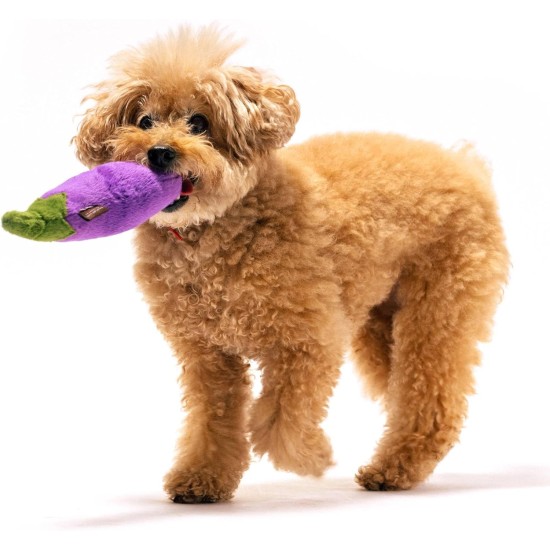 P.L.A.Y. PET Lifestyle and You P.L.A.Y. Plush Toy with Squeaky Farm Fresh Aubergine P.L.A.Y. PET Lifestyle and You P.L.A.Y. Plush Toy with Squeaky Farm Fresh Aubergine