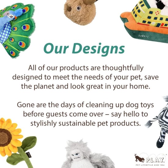 P.L.A.Y. PET Lifestyle and You P.L.A.Y. Plush Toy with Squeaky Farm Fresh Aubergine P.L.A.Y. PET Lifestyle and You P.L.A.Y. Plush Toy with Squeaky Farm Fresh Aubergine