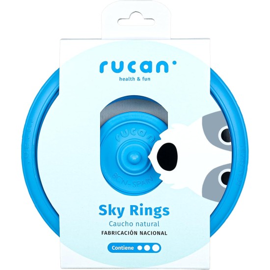 Pack Sky Rings Medium | Set of Toys for Dogs | Disc and Multifunctional Rings | Flavored Natural Rubber | Active and Healthy Play | Ideal for Medium and Small Breeds Pack Sky Rings Medium | Set of Toys for Dogs | Disc and Multifunctional Rings | Flavored Natural Rubber | Active and Healthy Play | Ideal for Medium and Small Breeds