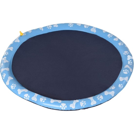 PawHut 150 cm Splash Sprinkler Pad for Dogs Spritz Water Feature Mat Water Sprinkler Non-Slip Outdoor Plastic Blue PawHut 150 cm Splash Sprinkler Pad for Dogs Spritz Water Feature Mat Water Sprinkler Non-Slip Outdoor Plastic Blue