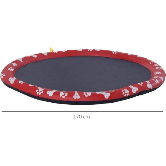 PawHut 150 cm Splash Sprinkler Pad for Dogs Spritz Water Feature Mat Water Sprinkler Non-Slip Outdoor Plastic Blue PawHut 150 cm Splash Sprinkler Pad for Dogs Spritz Water Feature Mat Water Sprinkler Non-Slip Outdoor Plastic Blue
