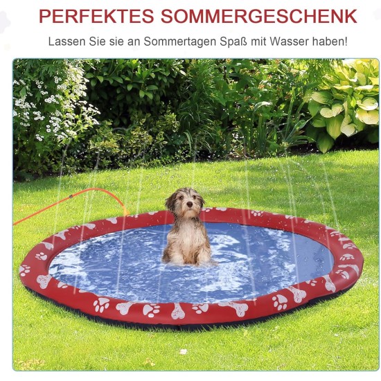 PawHut 150 cm Splash Sprinkler Pad for Dogs Spritz Water Feature Mat Water Sprinkler Non-Slip Outdoor Plastic Blue PawHut 150 cm Splash Sprinkler Pad for Dogs Spritz Water Feature Mat Water Sprinkler Non-Slip Outdoor Plastic Blue
