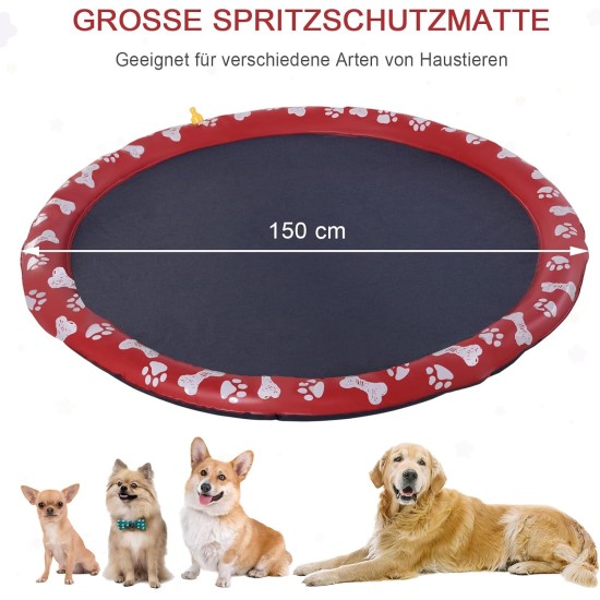PawHut 150 cm Splash Sprinkler Pad for Dogs Spritz Water Feature Mat Water Sprinkler Non-Slip Outdoor Plastic Blue PawHut 150 cm Splash Sprinkler Pad for Dogs Spritz Water Feature Mat Water Sprinkler Non-Slip Outdoor Plastic Blue