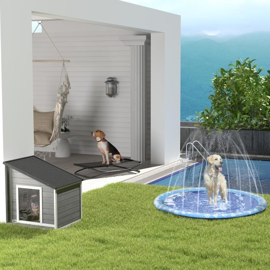 PawHut 150 cm Splash Sprinkler Pad for Dogs Spritz Water Feature Mat Water Sprinkler Non-Slip Outdoor Plastic Blue PawHut 150 cm Splash Sprinkler Pad for Dogs Spritz Water Feature Mat Water Sprinkler Non-Slip Outdoor Plastic Blue