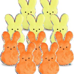Peeps for Pets 10 x 12" Yellow and Orange Squeaky Toys - FF19852 - Jumbo Peeps Rabbit Plush Toys for Dogs with Squeaky Peeps for Pets 10 x 12" Yellow and Orange Squeaky Toys - FF19852 - Jumbo Peeps Rabbit Plush Toys for Dogs with Squeaky