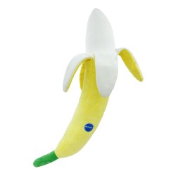 Pet Lou Banana Shaped Dog Toy, 29" Height, White and Yellow, Squeaky Toy, Plush, Pet Toys and Accessories Pet Lou Banana Shaped Dog Toy, 29" Height, White and Yellow, Squeaky Toy, Plush, Pet Toys and Accessories