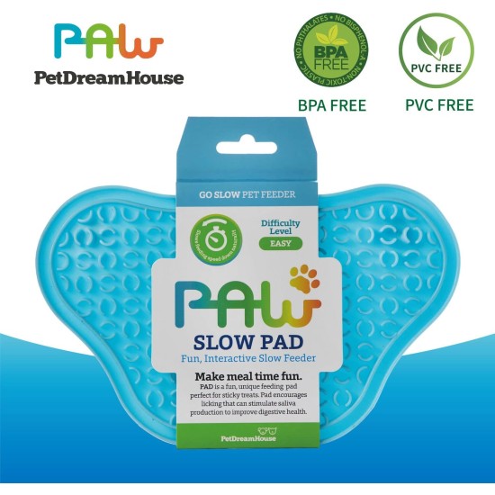 PetDreamHouse Paw Slow Lick Pad - Non-Slip Lick Mat for Dogs & Cats, Anxiety Relief, Durable TPE, Suction Cup Handle, Dishwasher Safe - Baby Blue PetDreamHouse Paw Slow Lick Pad - Non-Slip Lick Mat for Dogs & Cats, Anxiety Relief, Durable TPE, Suction Cup Handle, Dishwasher Safe - Baby Blue
