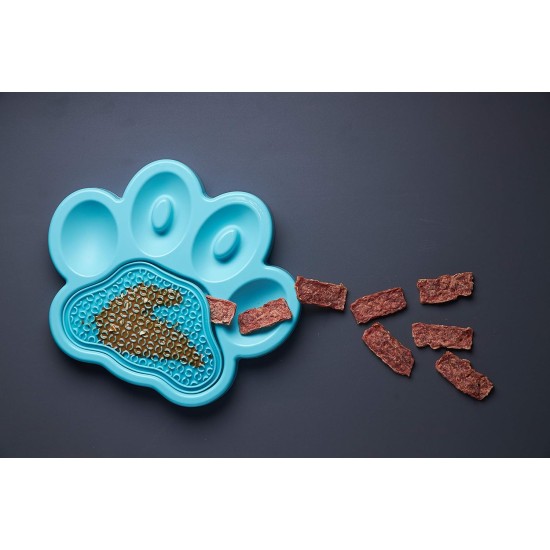 PetDreamHouse Paw Slow Lick Pad - Non-Slip Lick Mat for Dogs & Cats, Anxiety Relief, Durable TPE, Suction Cup Handle, Dishwasher Safe - Baby Blue PetDreamHouse Paw Slow Lick Pad - Non-Slip Lick Mat for Dogs & Cats, Anxiety Relief, Durable TPE, Suction Cup Handle, Dishwasher Safe - Baby Blue