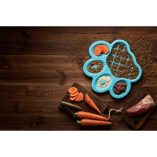 PetDreamHouse Paw Slow Lick Pad - Non-Slip Lick Mat for Dogs & Cats, Anxiety Relief, Durable TPE, Suction Cup Handle, Dishwasher Safe - Baby Blue PetDreamHouse Paw Slow Lick Pad - Non-Slip Lick Mat for Dogs & Cats, Anxiety Relief, Durable TPE, Suction Cup Handle, Dishwasher Safe - Baby Blue