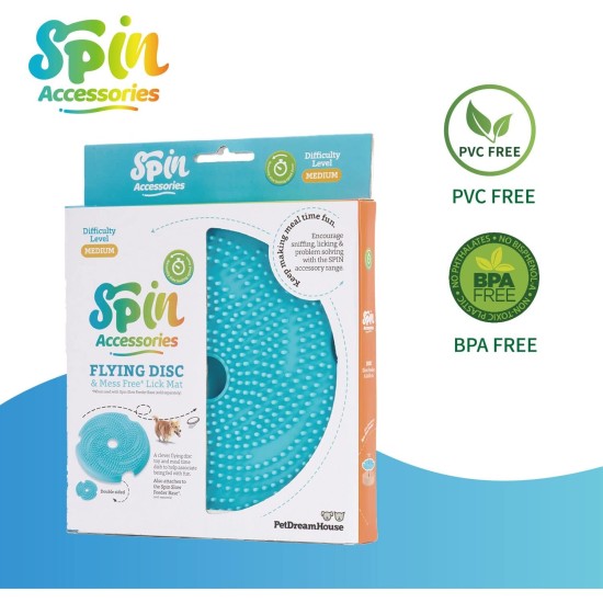 PetDreamHouse Spin Accessories Lick Flying Disc with BPA-Free TPE - Economical Replacement Interactive Feeder Accessories Blue PetDreamHouse Spin Accessories Lick Flying Disc with BPA-Free TPE - Economical Replacement Interactive Feeder Accessories Blue