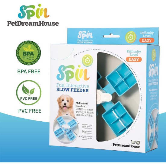 PetDreamHouse Spin Accessories Lick Flying Disc with BPA-Free TPE - Economical Replacement Interactive Feeder Accessories Blue PetDreamHouse Spin Accessories Lick Flying Disc with BPA-Free TPE - Economical Replacement Interactive Feeder Accessories Blue