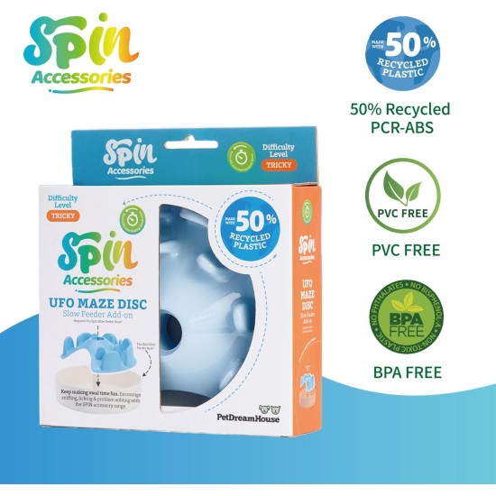 PetDreamHouse Spin Accessories Lick Flying Disc with BPA-Free TPE - Economical Replacement Interactive Feeder Accessories Blue PetDreamHouse Spin Accessories Lick Flying Disc with BPA-Free TPE - Economical Replacement Interactive Feeder Accessories Blue
