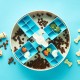 PetDreamHouse Spin Accessories Lick Flying Disc with BPA-Free TPE - Economical Replacement Interactive Feeder Accessories Blue