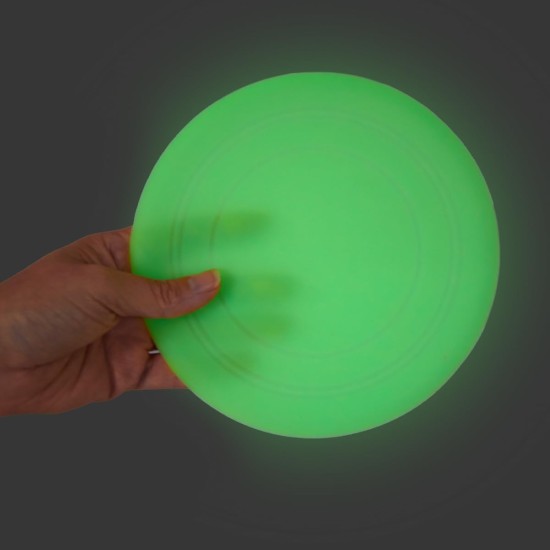 Petface Outdoor Paws Glow in the Dark Silicone Frisbee Dog Toy, 17.5 cm (Pack of 1) Petface Outdoor Paws Glow in the Dark Silicone Frisbee Dog Toy, 17.5 cm (Pack of 1)