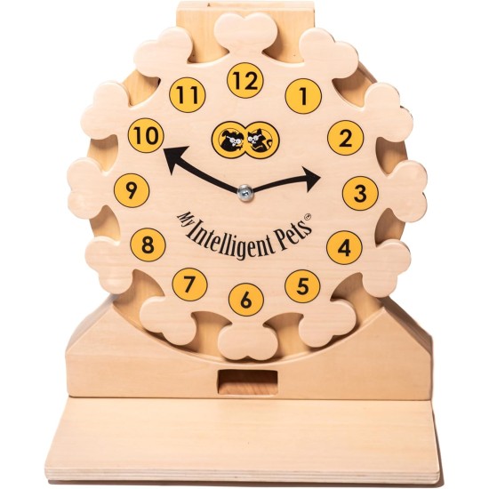 Pet's Clock - My Intelligent Dogs Interaktives Hunde- und Katzenspielzeug aus Holz Pet's Clock - My Intelligent Dogs Interaktives Hunde- und Katzenspielzeug aus Holz