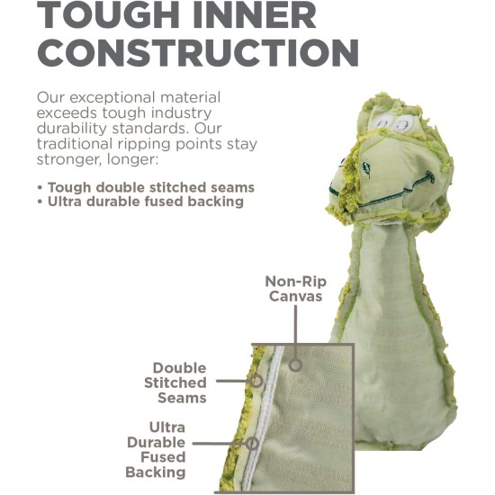Petstages 69496M Thunda Tugga Leggy - Plush Dog Toy - Crocodile - Squeaker - One Size, Grey, 1 Piece Petstages 69496M Thunda Tugga Leggy - Plush Dog Toy - Crocodile - Squeaker - One Size, Grey, 1 Piece