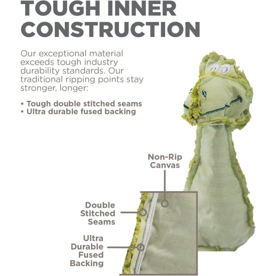 Petstages 69496M Thunda Tugga Leggy - Plush Dog Toy - Crocodile - Squeaker - One Size, Grey, 1 Piece Petstages 69496M Thunda Tugga Leggy - Plush Dog Toy - Crocodile - Squeaker - One Size, Grey, 1 Piece
