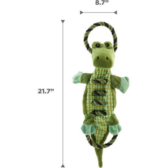 Petstages 69496M Thunda Tugga Leggy - Plush Dog Toy - Crocodile - Squeaker - One Size, Grey, 1 Piece Petstages 69496M Thunda Tugga Leggy - Plush Dog Toy - Crocodile - Squeaker - One Size, Grey, 1 Piece
