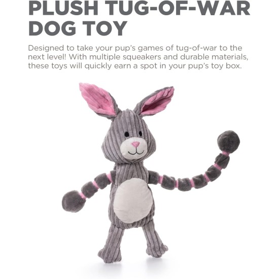 Petstages 69496M Thunda Tugga Leggy - Plush Dog Toy - Crocodile - Squeaker - One Size, Grey, 1 Piece Petstages 69496M Thunda Tugga Leggy - Plush Dog Toy - Crocodile - Squeaker - One Size, Grey, 1 Piece