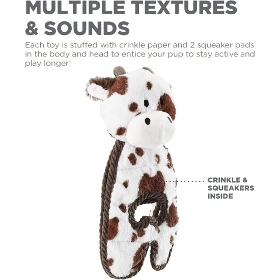 Petstages 69496M Thunda Tugga Leggy - Plush Dog Toy - Crocodile - Squeaker - One Size, Grey, 1 Piece Petstages 69496M Thunda Tugga Leggy - Plush Dog Toy - Crocodile - Squeaker - One Size, Grey, 1 Piece