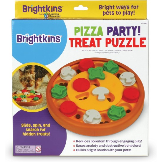 Pizza Party Treat Puzzle for Dogs, Interactive Toy for Dogs, Non-Slip Treat Dispenser, Dog Toy for Mental Stimulation and Slow Feeding, 1 Piece Pizza Party Treat Puzzle for Dogs, Interactive Toy for Dogs, Non-Slip Treat Dispenser, Dog Toy for Mental Stimulation and Slow Feeding, 1 Piece
