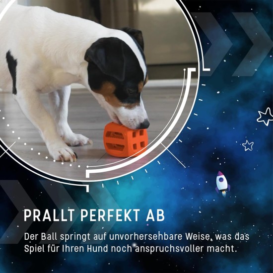 Pollux - Treat Hideaway - Dog Toy - Intelligence Toy - Cube - Rubber - 5.5 x 5.5 cm - Orange Pollux - Treat Hideaway - Dog Toy - Intelligence Toy - Cube - Rubber - 5.5 x 5.5 cm - Orange