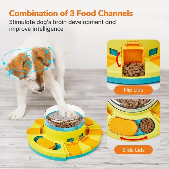 Potaroma Dog Puzzle Toy, 2 Levels, Slow Feeder, Dog Food Treat Feeder Toy for IQ Training, Dog Entertainment Toys for All Breeds, 4.2 Inch Height Potaroma Dog Puzzle Toy, 2 Levels, Slow Feeder, Dog Food Treat Feeder Toy for IQ Training, Dog Entertainment Toys for All Breeds, 4.2 Inch Height