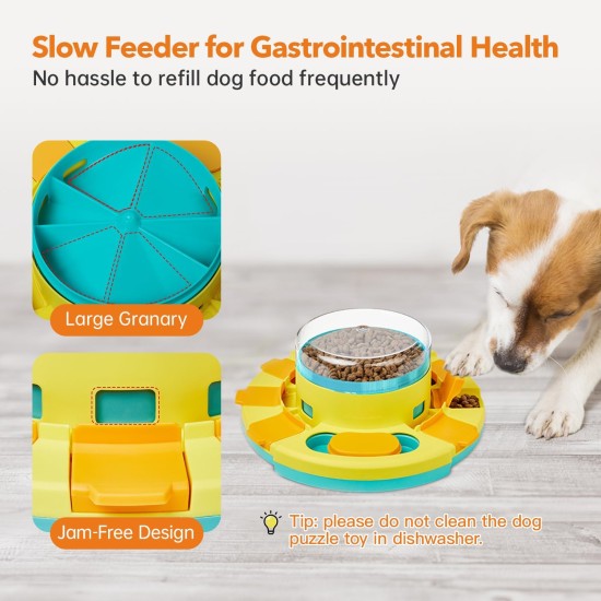Potaroma Dog Puzzle Toy, 2 Levels, Slow Feeder, Dog Food Treat Feeder Toy for IQ Training, Dog Entertainment Toys for All Breeds, 4.2 Inch Height Potaroma Dog Puzzle Toy, 2 Levels, Slow Feeder, Dog Food Treat Feeder Toy for IQ Training, Dog Entertainment Toys for All Breeds, 4.2 Inch Height