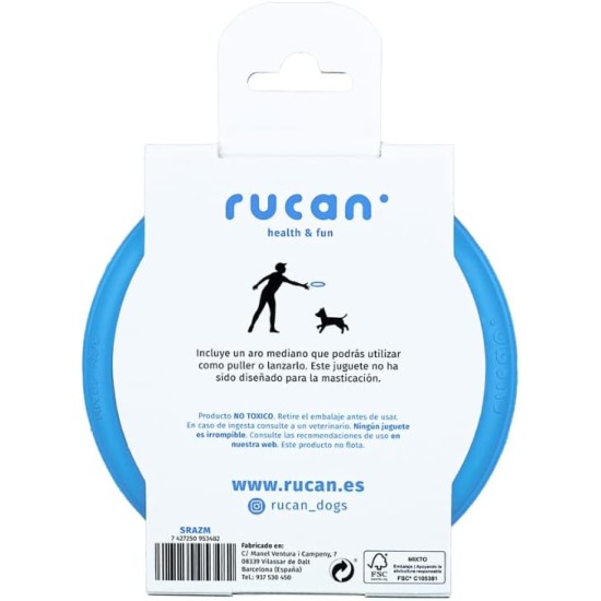 RUCAN - Sky Ring | Multifunctional Ring for Dogs | Throw and Pull | Flavored Natural Rubber | Active and Durable Play | Ideal for Medium Breeds (Medium Size) RUCAN - Sky Ring | Multifunctional Ring for Dogs | Throw and Pull | Flavored Natural Rubber | Active and Durable Play | Ideal for Medium Breeds (Medium Size)