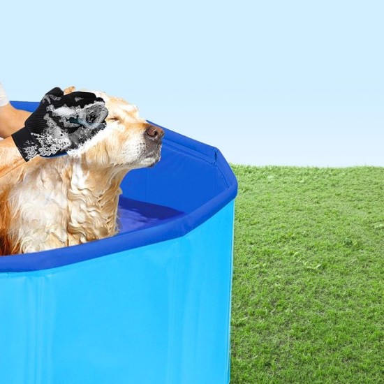 Record Dog Pool - PVC Material - Dimensions: Diameter 120 x Height 30 cm - Blue - Play and Fun - Spacious, Stable and Durable - Equipped with Valve for Emptying Record Dog Pool - PVC Material - Dimensions: Diameter 120 x Height 30 cm - Blue - Play and Fun - Spacious, Stable and Durable - Equipped with Valve for Emptying