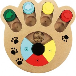 Record Paw Game for Dogs, Difficulty Level 3, Light Walnut Puzzle with Non-Slip Base, Size 24 x 24 x 2.5 cm Record Paw Game for Dogs, Difficulty Level 3, Light Walnut Puzzle with Non-Slip Base, Size 24 x 24 x 2.5 cm
