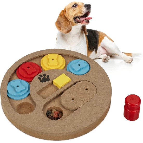Relaxdays Dog Intelligence Toy, Hide Treat, Food Toy, Interactive, Sniffing Game, Multicoloured, 1 Piece Relaxdays Dog Intelligence Toy, Hide Treat, Food Toy, Interactive, Sniffing Game, Multicoloured, 1 Piece